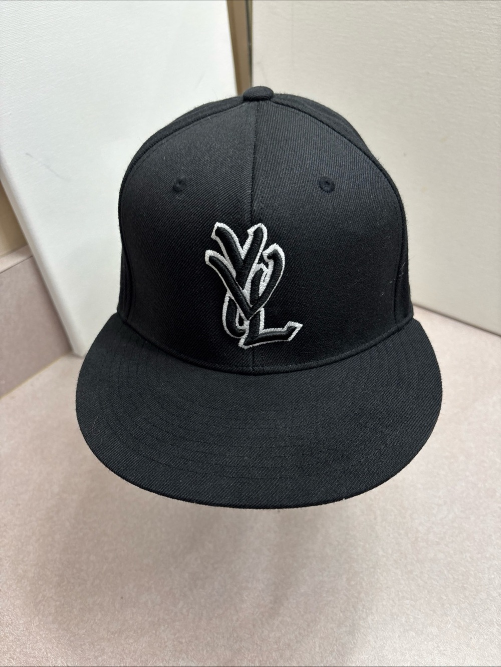 YSL Playboy Carti Opium Fitted 7 1/2 Black White Hat Cap Wool Blend